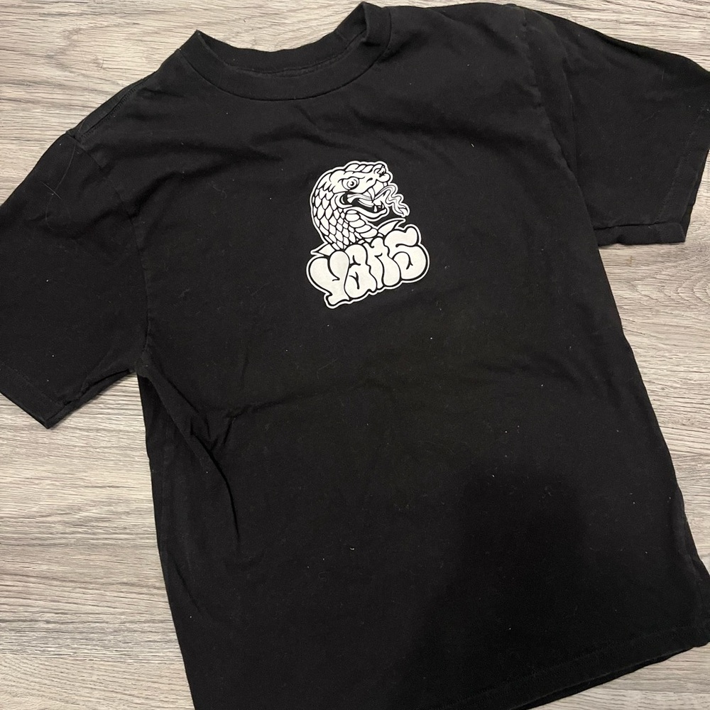 Vans Kids Black Graphic Tee with Dragon Design
